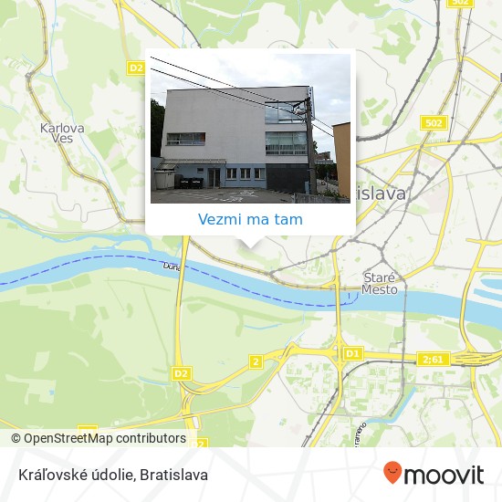 Kráľovské údolie mapa