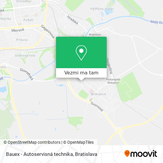 Bauex - Autoservisná technika mapa