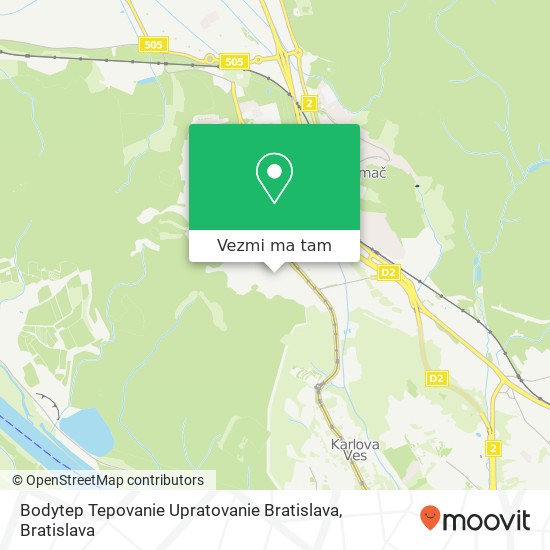 Bodytep Tepovanie Upratovanie Bratislava mapa