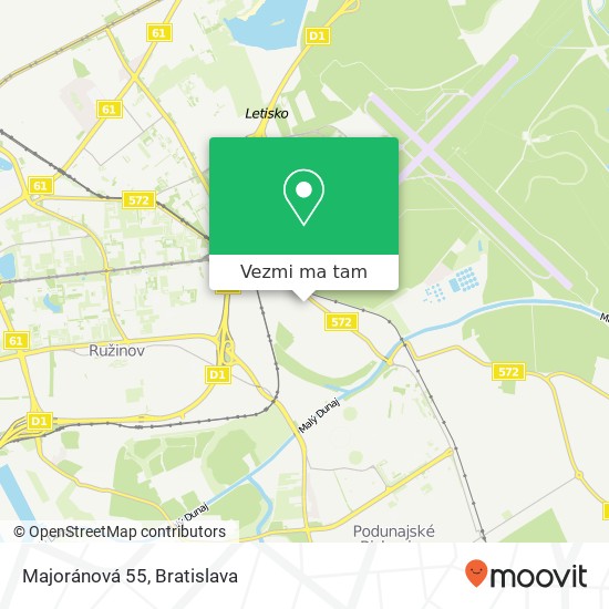 Majoránová 55 mapa