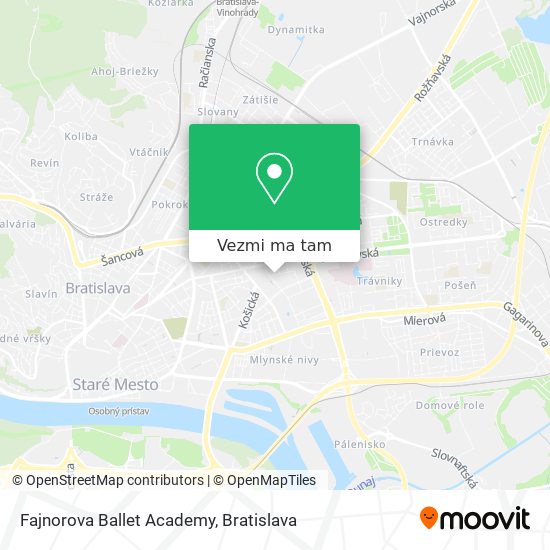 Fajnorova Ballet Academy mapa