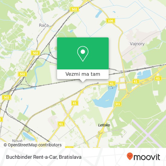 Buchbinder Rent-a-Car mapa