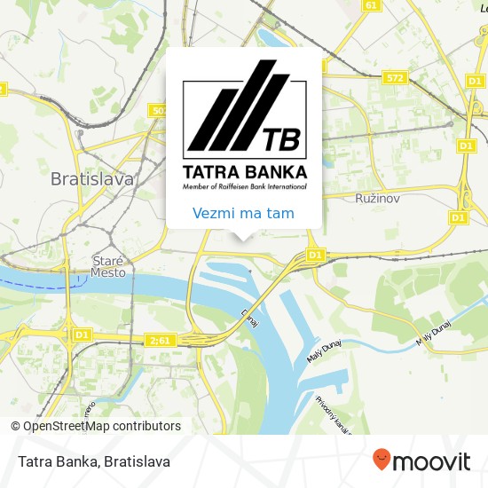 Tatra Banka mapa