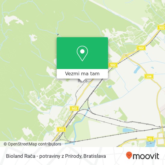 Bioland Rača - potraviny z Prírody mapa