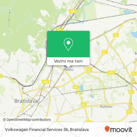 Volkswagen Financial Services Sk mapa