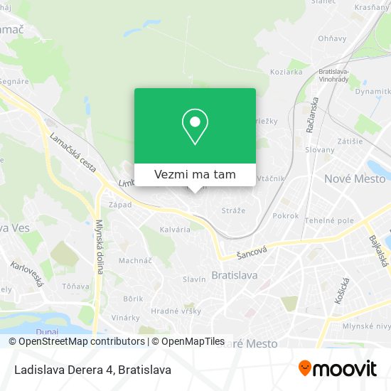 Ladislava Derera 4 mapa