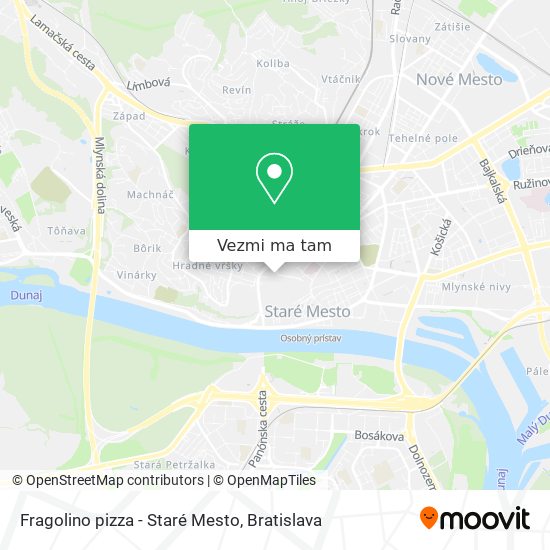 Fragolino pizza - Staré Mesto mapa