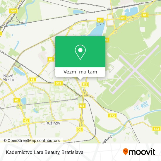 Kaderníctvo Lara Beauty mapa