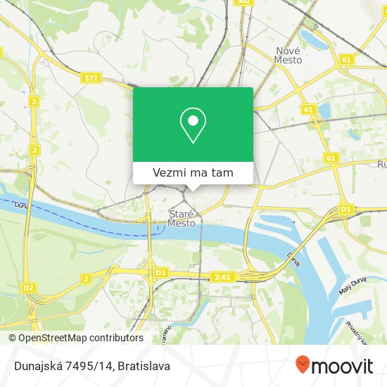 Dunajská 7495/14 mapa