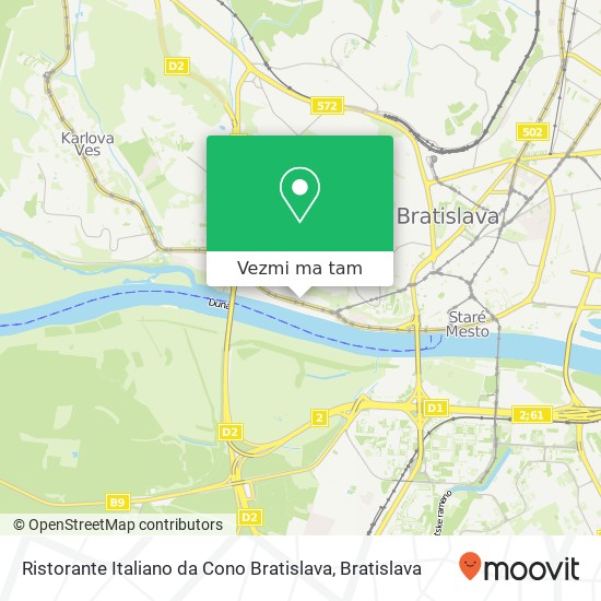 Ristorante Italiano da Cono Bratislava mapa