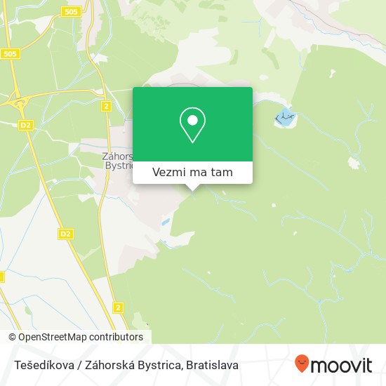 Tešedíkova / Záhorská Bystrica mapa