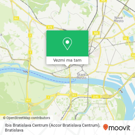 Ibis Bratislava Centrum (Accor Bratislava Centrum) mapa