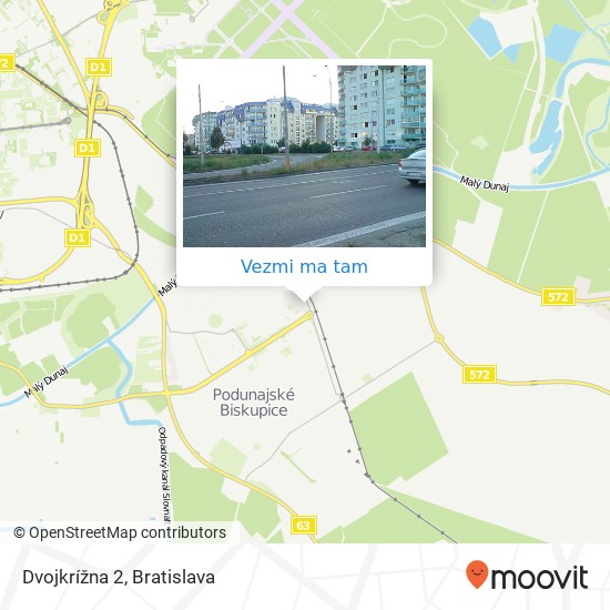 Dvojkrížna 2 mapa