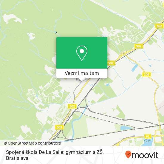 Spojená škola De La Salle: gymnázium a ZŠ mapa