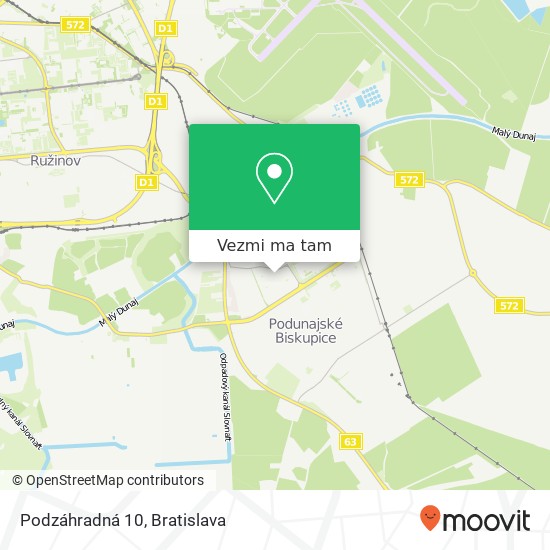 Podzáhradná 10 mapa