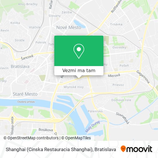 Shanghai (Cinska Restauracia Shanghai) mapa
