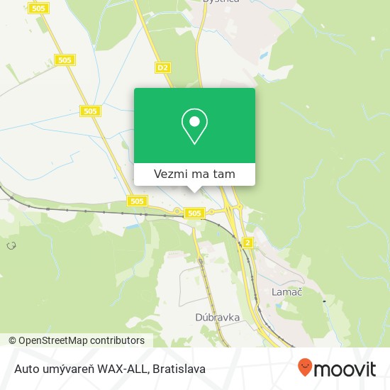 Auto umývareň WAX-ALL mapa