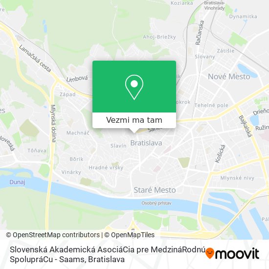 Slovenská Akademická AsociáCia pre MedzináRodnú SpolupráCu - Saams mapa