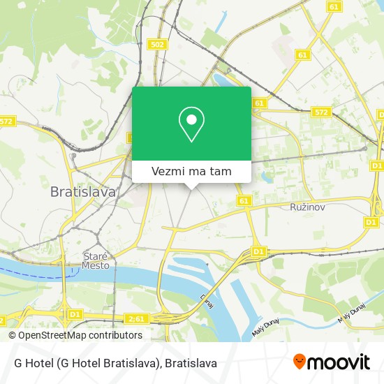 G Hotel (G Hotel Bratislava) mapa