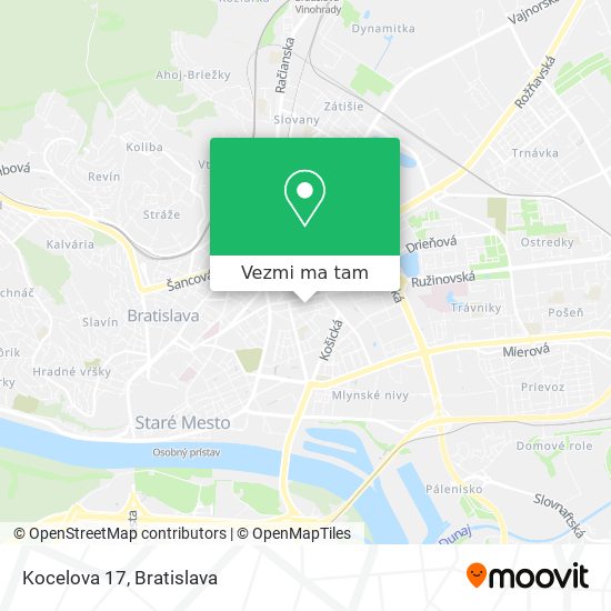 Kocelova 17 mapa