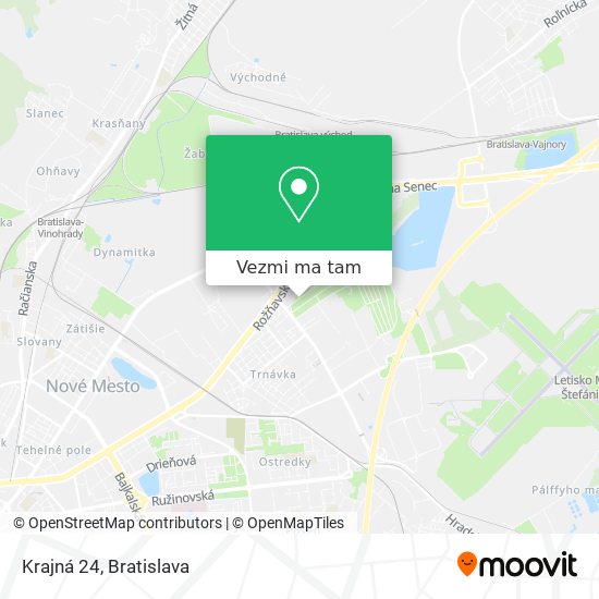 Krajná 24 mapa