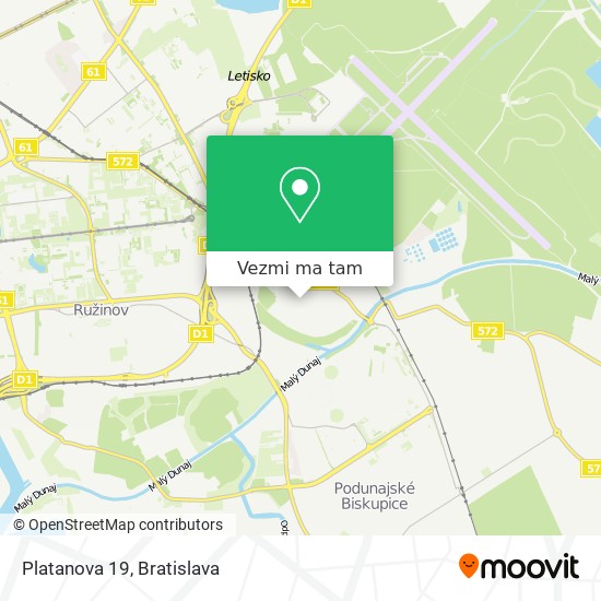 Platanova 19 mapa