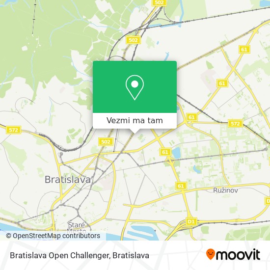 Bratislava Open Challenger mapa