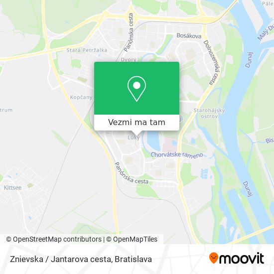 Znievska / Jantarova cesta mapa