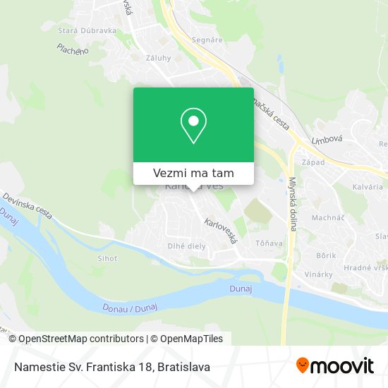 Namestie Sv. Frantiska 18 mapa