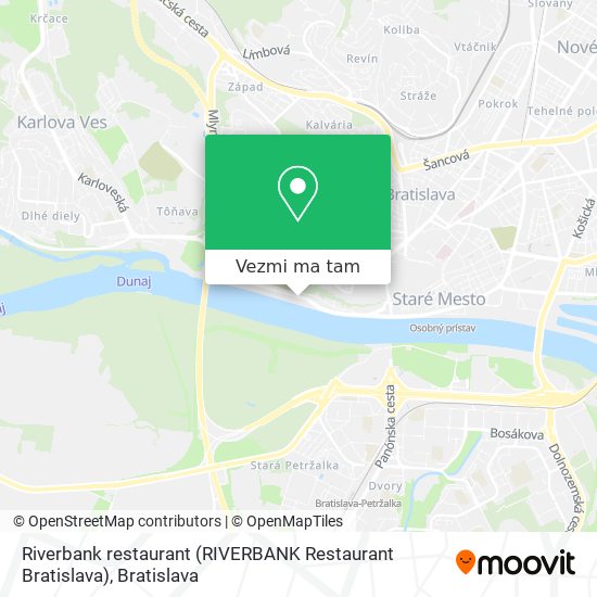 Riverbank restaurant (RIVERBANK Restaurant Bratislava) mapa