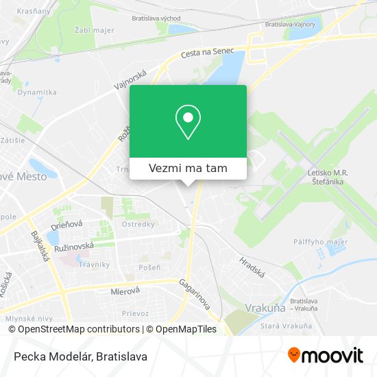 Pecka Modelár mapa