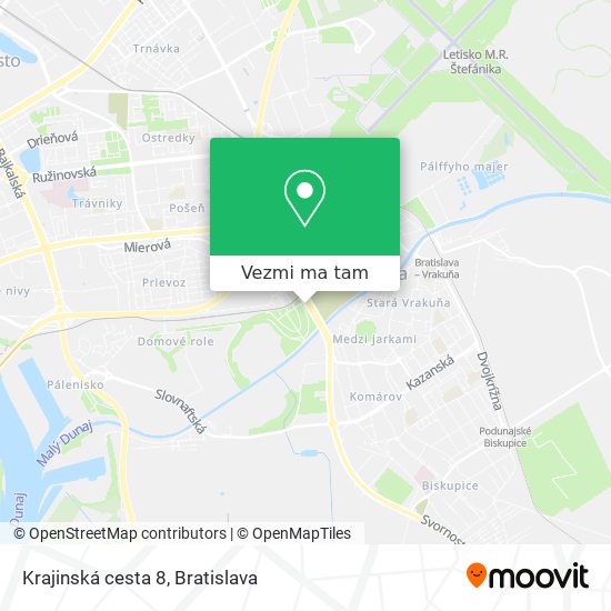 Krajinská cesta 8 mapa