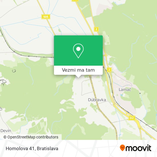 Homolova 41 mapa