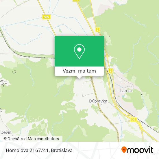 Homolova 2167/41 mapa