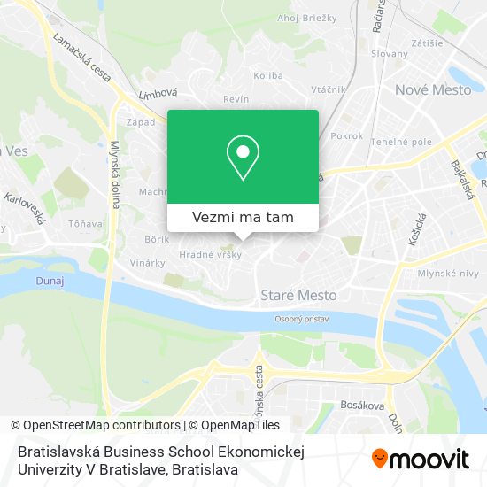 Bratislavská Business School Ekonomickej Univerzity V Bratislave mapa