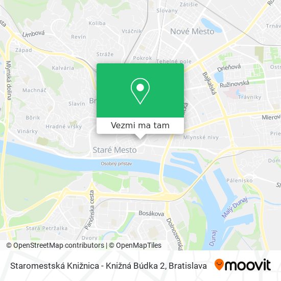 Staromestská Knižnica - Knižná Búdka 2 mapa