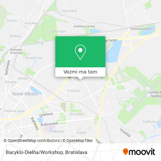 Bacyklo-Dielňa/Workshop mapa