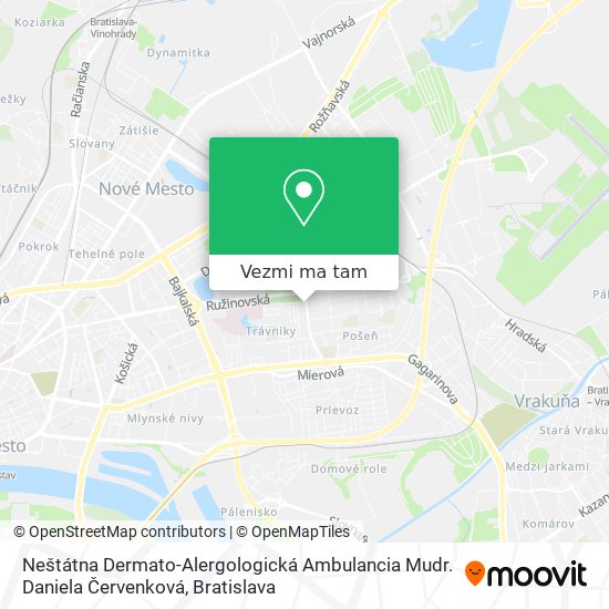 Neštátna Dermato-Alergologická Ambulancia Mudr. Daniela Červenková mapa