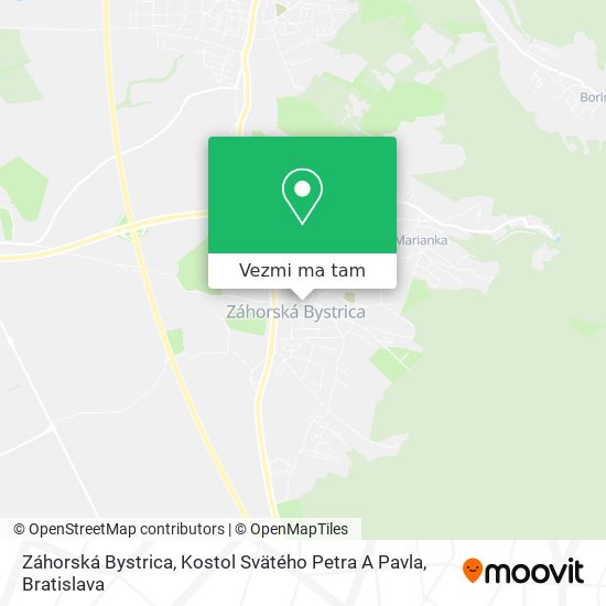 Záhorská Bystrica, Kostol Svätého Petra A Pavla mapa