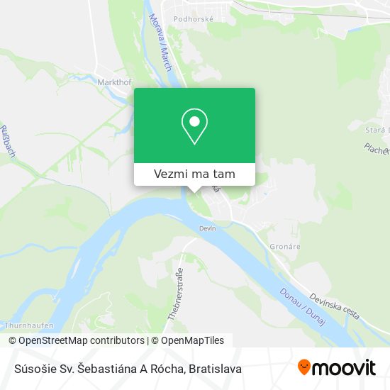 Súsošie Sv. Šebastiána A Rócha mapa