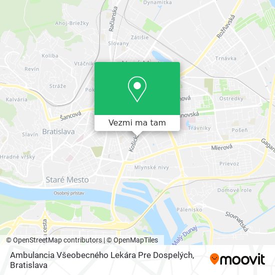 Ambulancia Všeobecného Lekára Pre Dospelých mapa