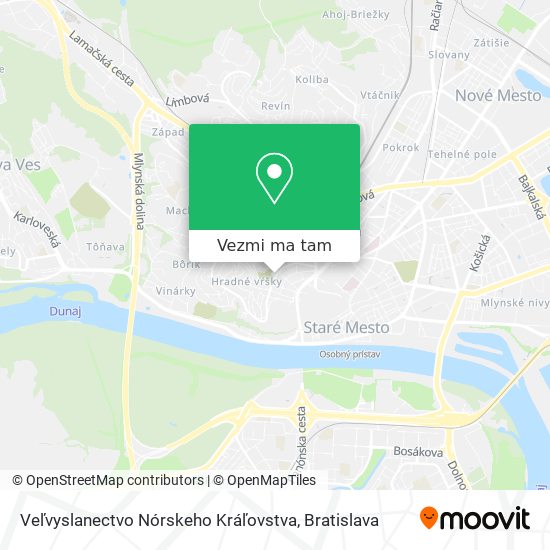 Veľvyslanectvo Nórskeho Kráľovstva mapa