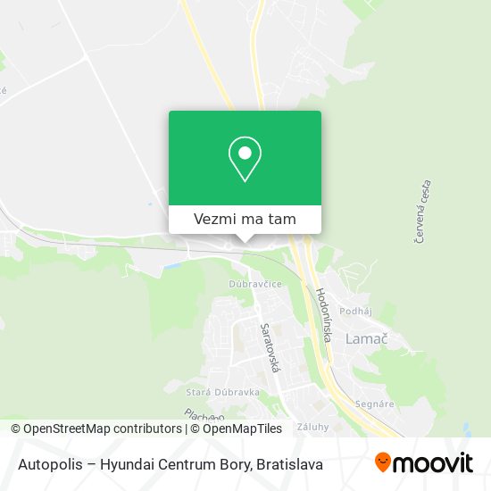 Autopolis – Hyundai Centrum Bory mapa