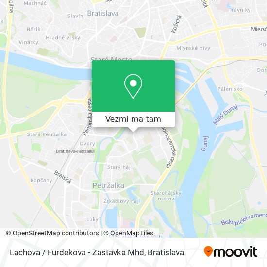 Lachova / Furdekova - Zástavka Mhd mapa