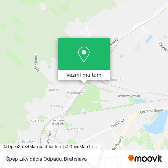 Špep Likvidácia Odpadu mapa