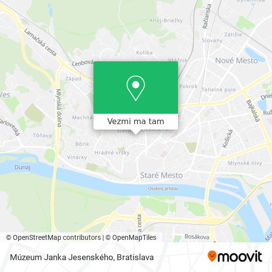 Múzeum Janka Jesenského mapa