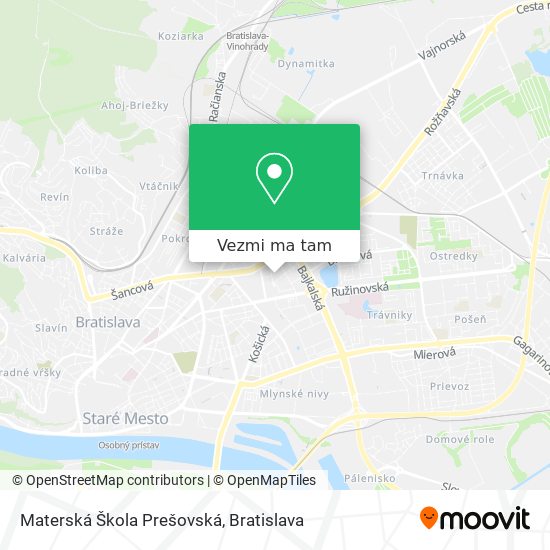 Materská Škola Prešovská mapa