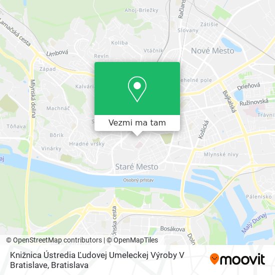 Knižnica Ústredia Ľudovej Umeleckej Výroby V Bratislave mapa