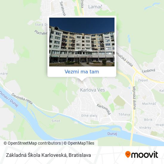 Základná Škola Karloveská mapa