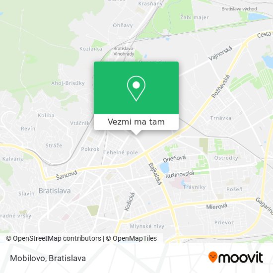 Mobilovo mapa